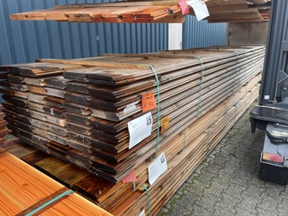 Ca. 118x Douglas Wisselsponning/Halfhoutsrabat, 18x190mm, lengte 500cm